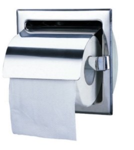Recessed Toilet Tissue Dispenser Chrome plated zamak brackets & plastic roller Recessed Toilet Tissue Dispenser Chrome plated zamak brackets & plastic roller