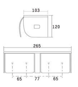 Double Toilet Tissue Holder w/ Shelf Double Toilet Tissue Holder w/ Shelf