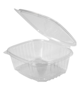 Genpak - AD32 - Clear Hinged Deli Container - 200/Case Genpak - AD32 - Clear Hinged Deli Container - 200/Case