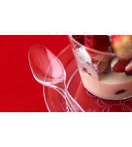 plastic clear soup spoon HW bistrot 1000 per a case  plastic clear soup spoon HW bistrot 1000 per a case