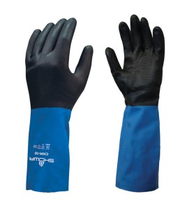 SHOWA CHM Neoprene Over Natural Rubber Latex Glove with Cotton Flock Liner(Pack of 12 Pairs) SHOWA CHM Neoprene Over Natural Rubber Latex Glove with Cotton Flock Liner(Pack of 12 Pairs)