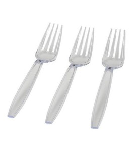 Darnel: Bistrot heavy clear plastic fork 1000/case Darnel: Bistrot heavy clear plastic fork 1000/case