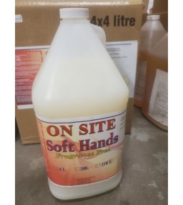 On-site : fragrance free Liquid Hand Soap 4 x 4 Liter Bottles On-site : fragrance free Liquid Hand Soap 4 x 4 Liter Bottles