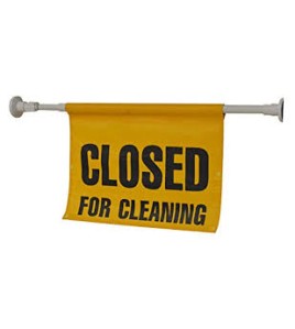Hanging door Sign - "Closed for Cleaning" English/french M2  Hanging door Sign - "Closed for Cleaning" English/french M2