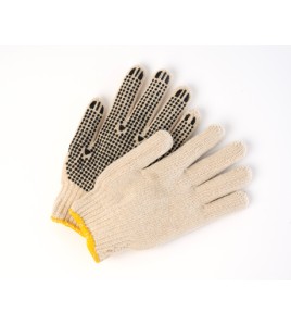 STRING KNIT GLOVES WITH PALM DOTS POLY/COTTON 12 pairs  STRING KNIT GLOVES WITH PALM DOTS POLY/COTTON 12 pairs
