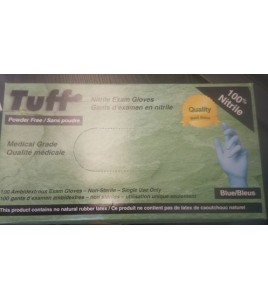 Tuff nitrile exam gloves medical grade 4 mill Powder Free 100x10box Tuff nitrile exam gloves medical grade 4 mill Powder Free 100x10box