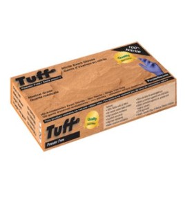 Tuff nitrile medical grade gloves purple 3 mill box of 100  Tuff nitrile medical grade gloves purple 3 mill box of 100