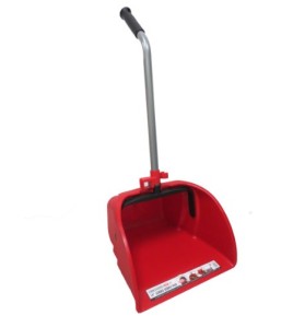 Jumbo Plastic Standing Dust Pan - Red Jumbo Plastic Standing Dust Pan - Red