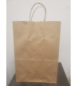 Paper Bag with Handle, Kraft (Shopping bags )13" x 7" x 17", 1/6, Twisted Handle, case of 250 Paper Bag with Handle, Kraft (Shopping bags )13" x 7" x 17", 1/6, Twisted Handle, case of 250