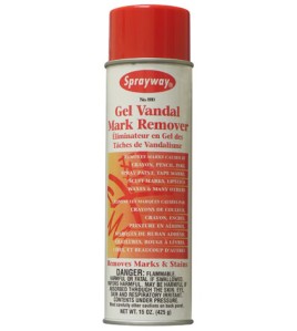 Sprayway: Gel Vandal Mark Remover 15oz Spray Bottle Sprayway: Gel Vandal Mark Remover 15oz Spray Bottle