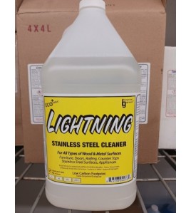 Lightning stainless steel cleaner case of 4 x 4 liter bottles  Lightning stainless steel cleaner case of 4 x 4 liter bottles