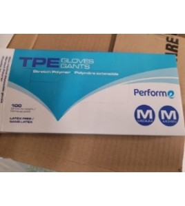 Hybrid gloves vinyl/polyethylene mix latex free/powder free 100 in a box  Hybrid gloves vinyl/polyethylene mix latex free/powder free 100 in a box
