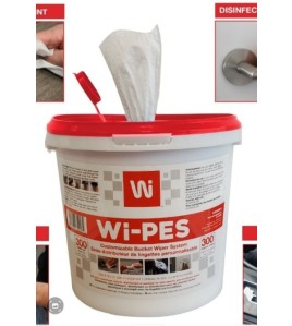 Wi-PES bucket of 300 5.5"x11.8" customized bucket wiper system  Wi-PES bucket of 300 5.5"x11.8" customized bucket wiper system